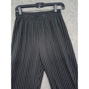 Cathy Daniels Womens Black White Pinstripe Elastic Waist Knit Pants Small 5504 3